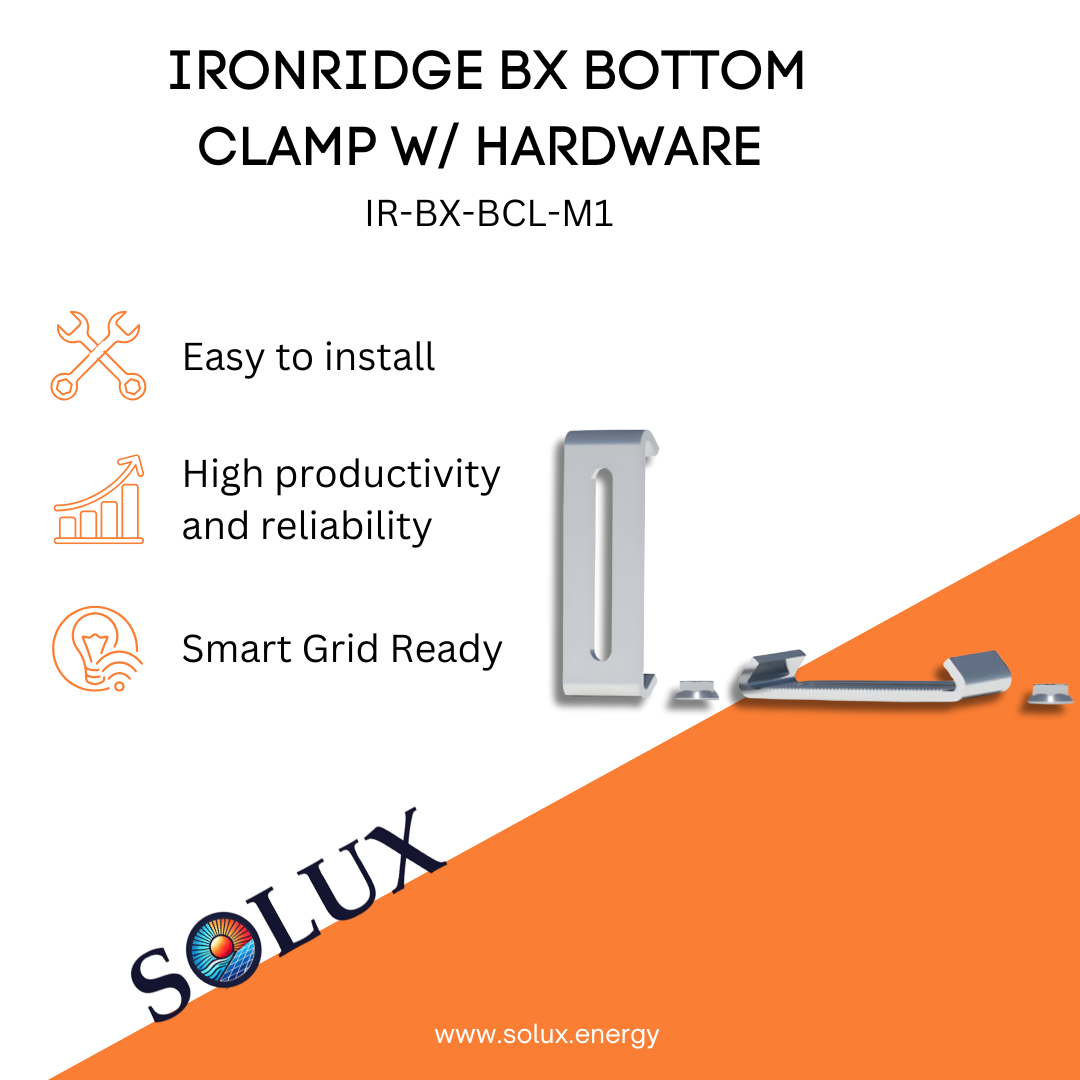 This is an image of Clamp Hardware - Ironridge BX Bottom Clamp